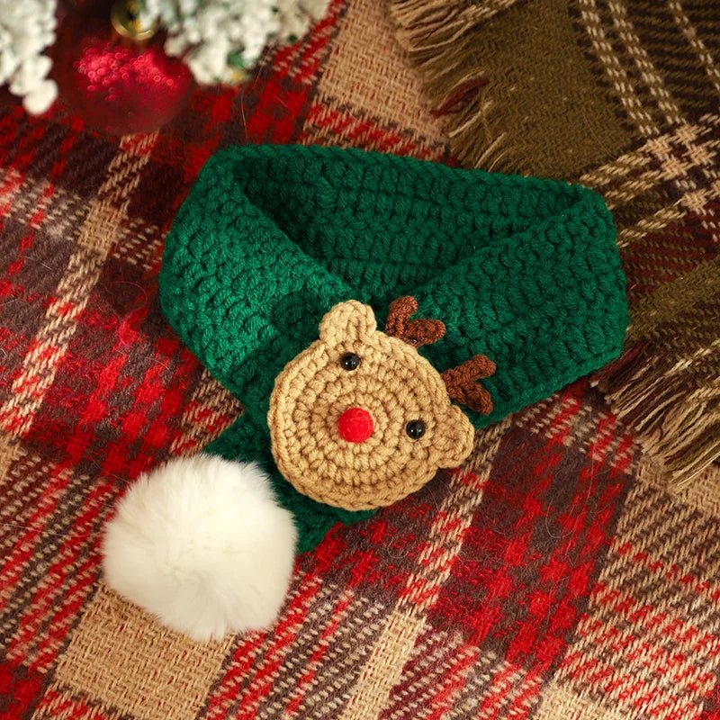Christmas Pet Scarf Red Cozy Holiday Scarf For Kittens And Puppies