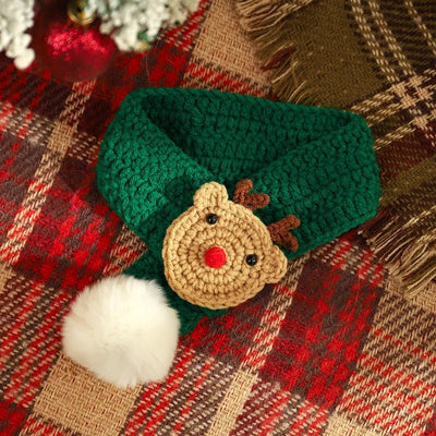 Christmas Pet Scarf Red Cozy Holiday Scarf For Kittens And Puppies