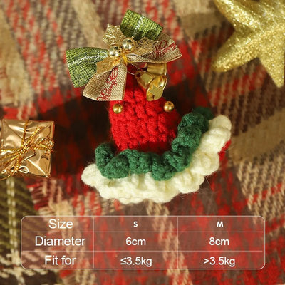Christmas Pet Scarf Red Cozy Holiday Scarf For Kittens And Puppies