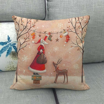 Christmas Pillowcase For Sofa Holiday Home Decor Throw Pillow Case