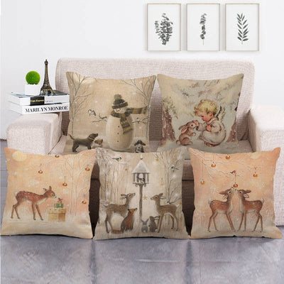 Christmas Pillowcase For Sofa Holiday Home Decor Throw Pillow Case