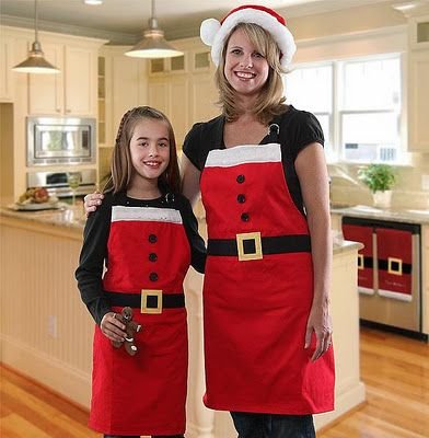 Christmas Santa Claus Apron Grilling Chef Apron For Adults Kids