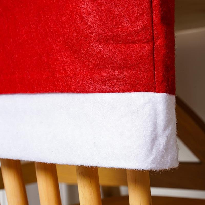 Christmas Santa Hat Chair Covers Set Of 2 Festive Holiday Decor