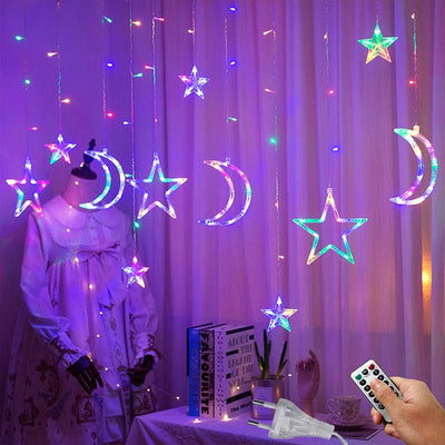 Christmas String Lights LED Star Curtain Fairy Lights Decoration
