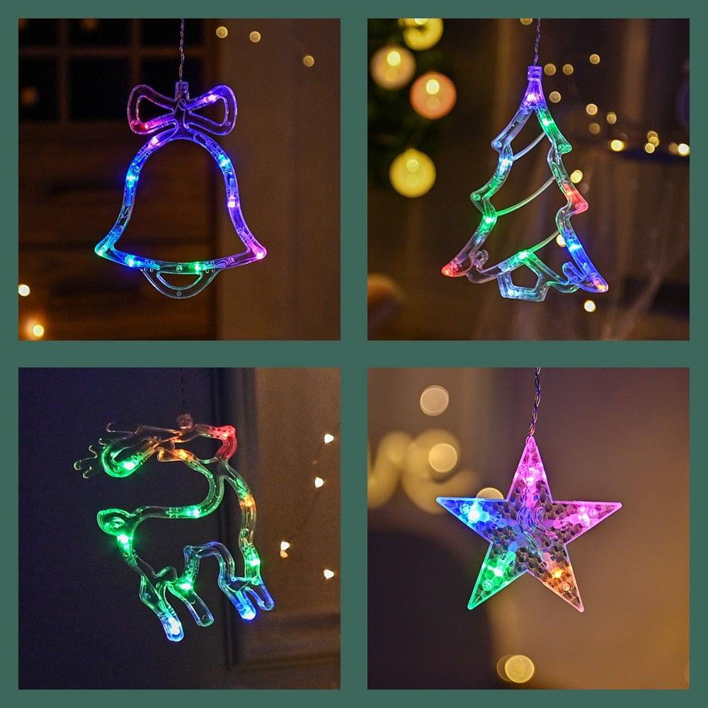 Christmas String Lights LED Star Curtain Fairy Lights Decoration