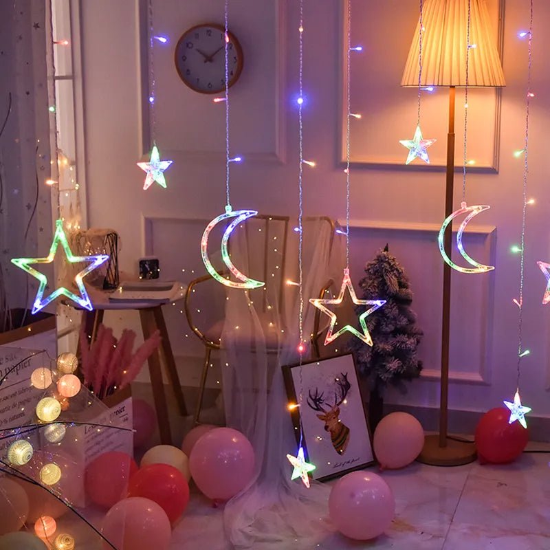 Christmas String Lights LED Star Curtain Fairy Lights Decoration