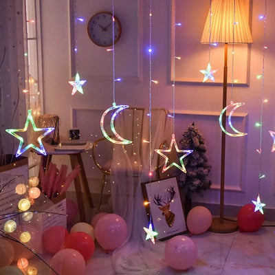 Christmas String Lights LED Star Curtain Fairy Lights Decoration