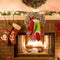 Christmas Burlap Wreath With Thief And Elf For Festive Holiday Décor