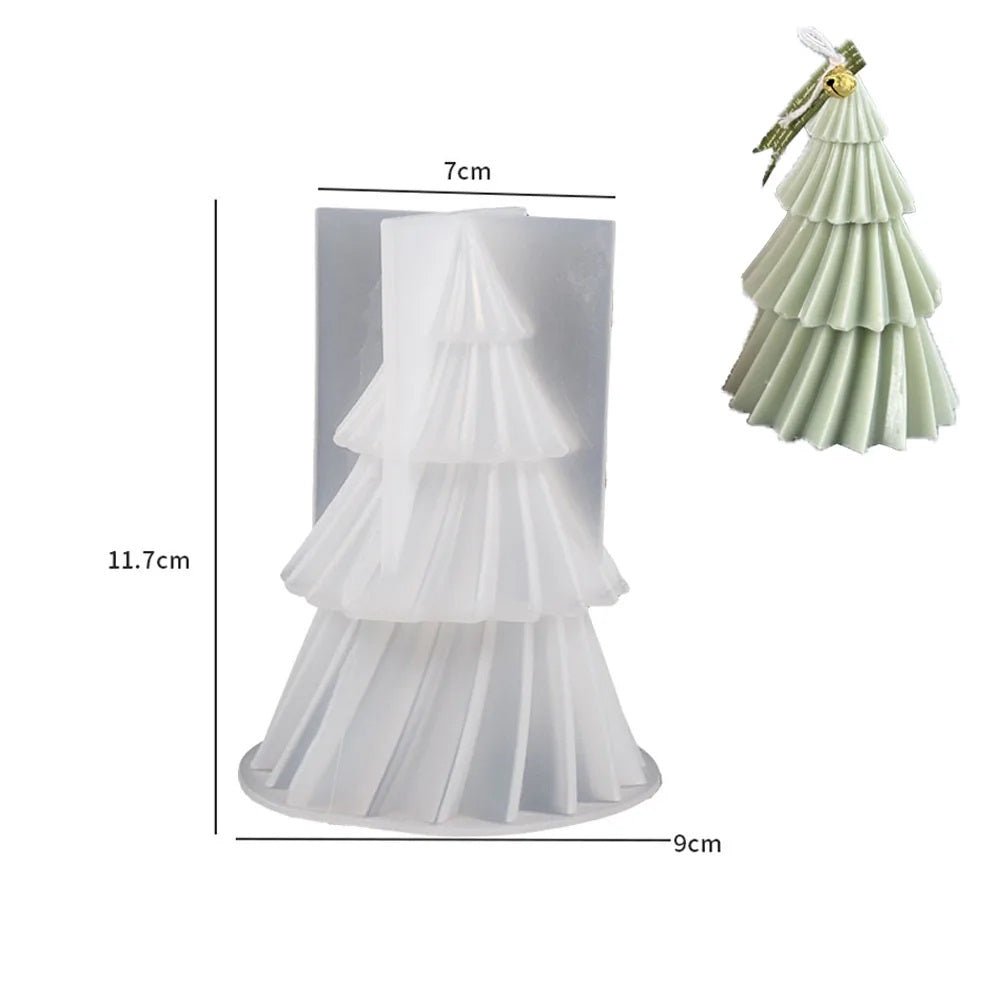 Christmas Tree Candle Mold 3D Silicone Kit For Handmade Crafts