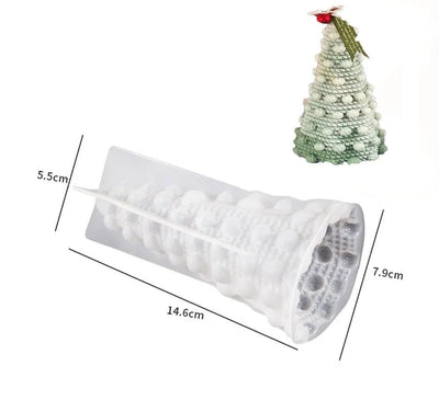 Christmas Tree Candle Mold 3D Silicone Kit For Handmade Crafts
