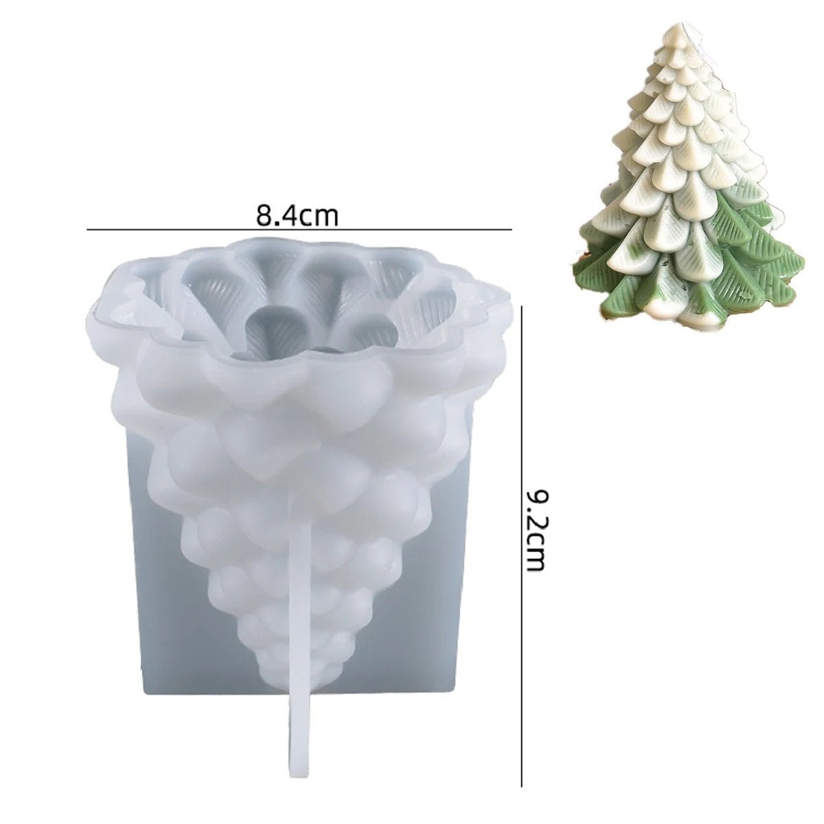 Christmas Tree Candle Mold 3D Silicone Kit For Handmade Crafts