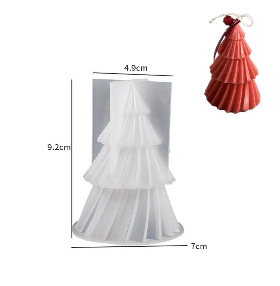 Christmas Tree Candle Mold 3D Silicone Kit For Handmade Crafts