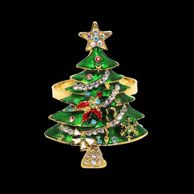 Christmas Tree Metal Napkin Rings For Festive Dinners And Weddings