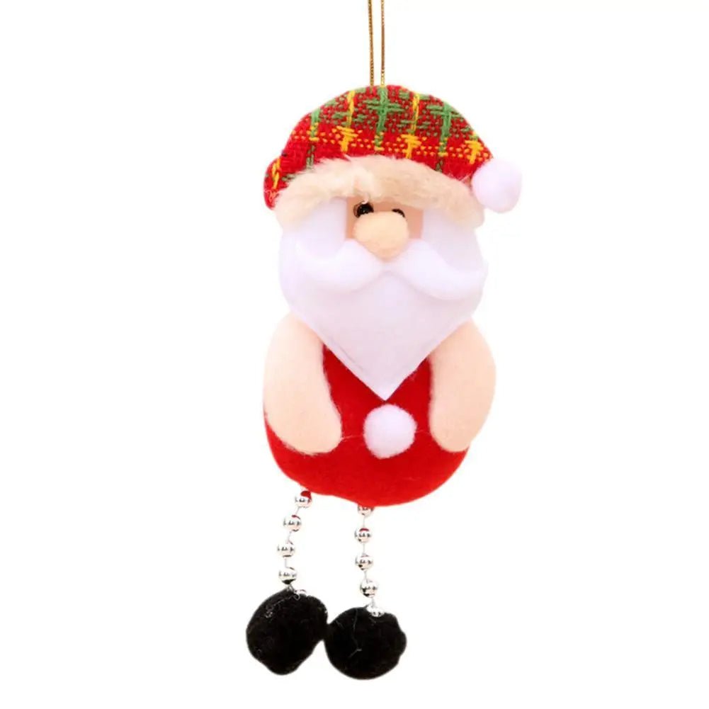 Christmas Tree Plush Ornaments Santa Claus Snowman Holiday Decorations