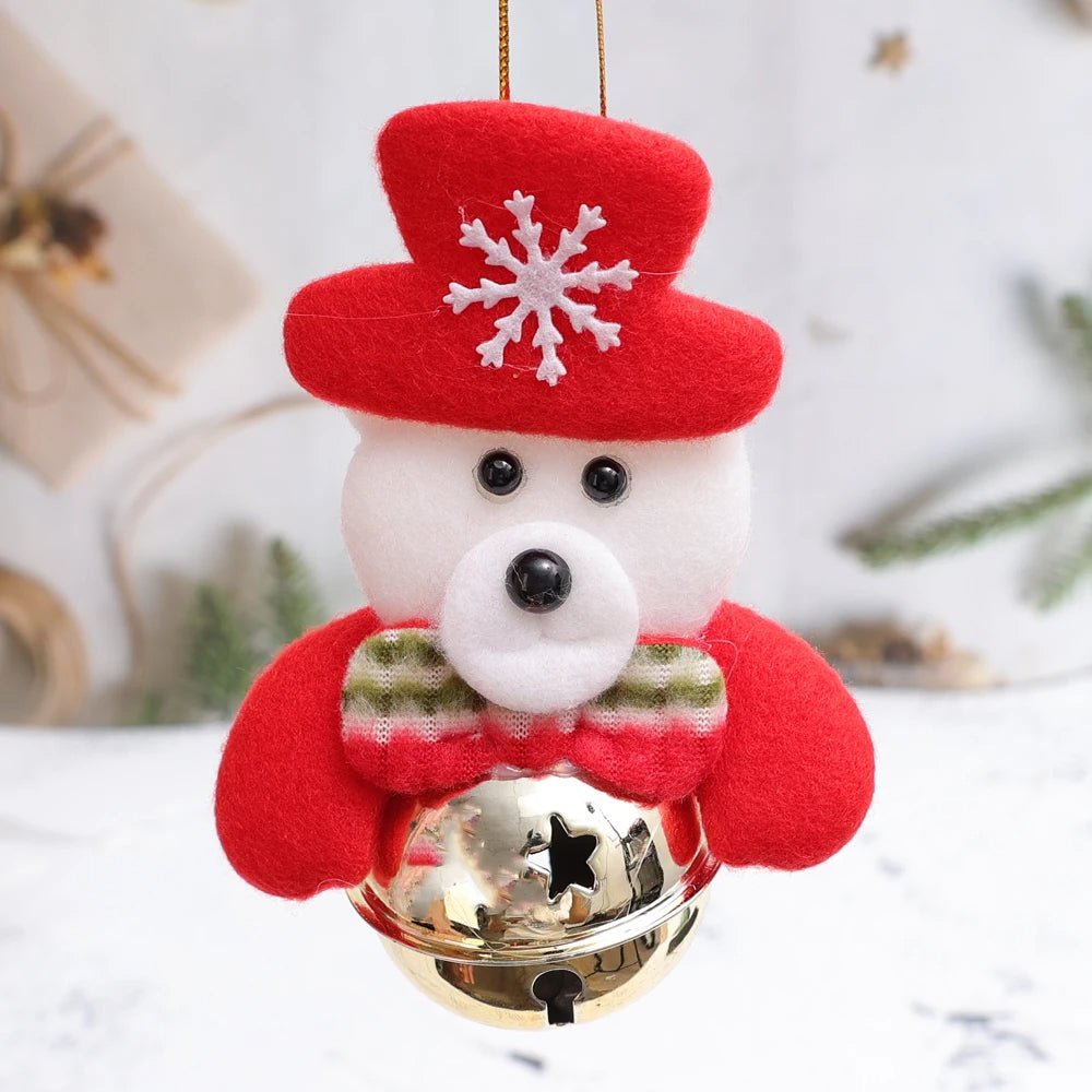 Christmas Tree Plush Ornaments Santa Claus Snowman Holiday Decorations