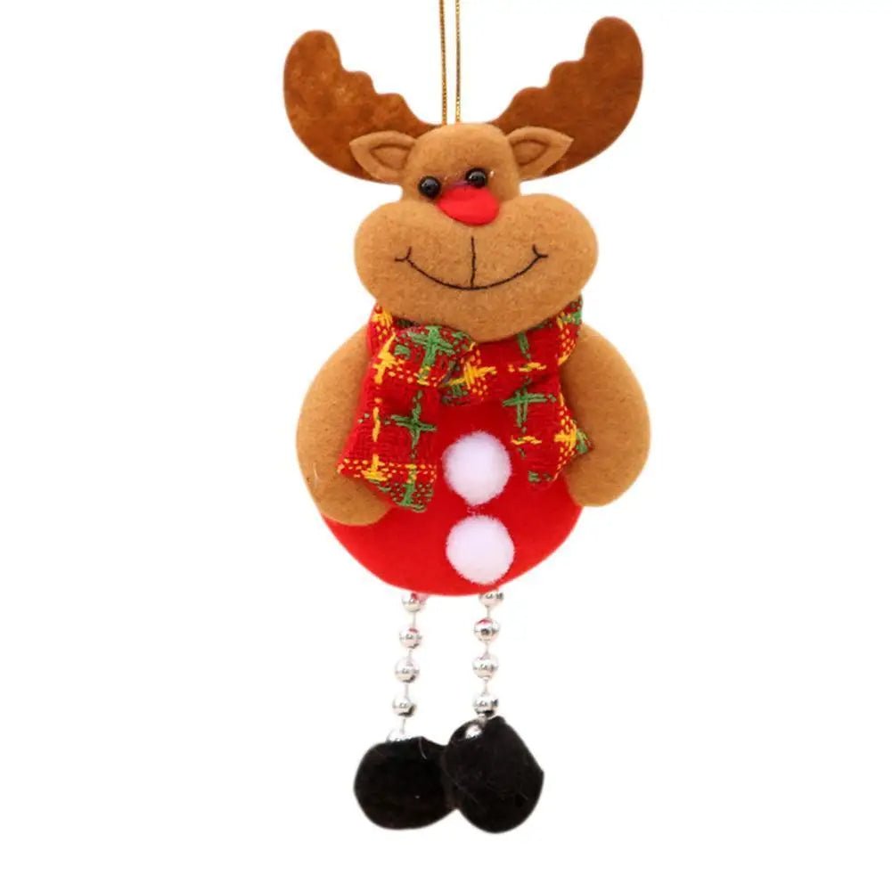 Christmas Tree Plush Ornaments Santa Claus Snowman Holiday Decorations