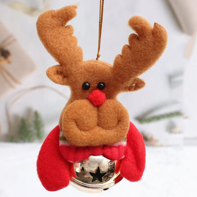 Christmas Tree Plush Ornaments Santa Claus Snowman Holiday Decorations