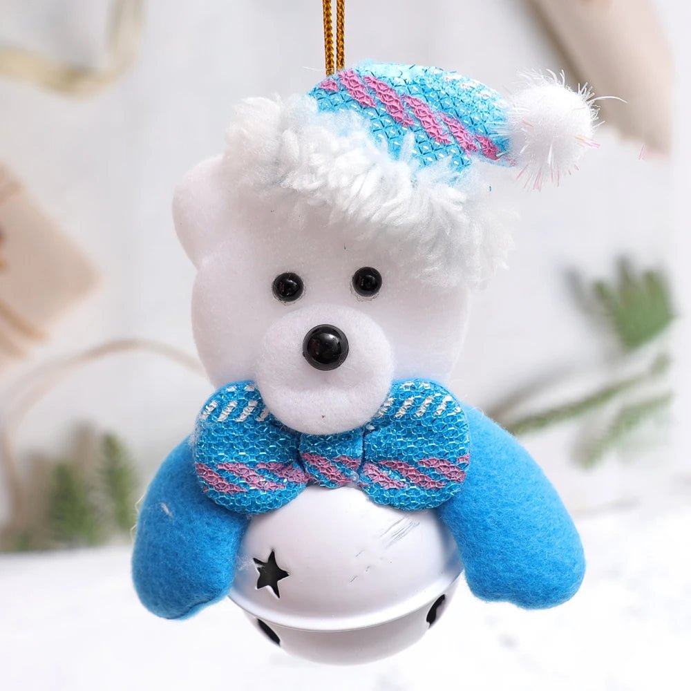 Christmas Tree Plush Ornaments Santa Claus Snowman Holiday Decorations