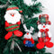 Christmas Tree Plush Ornaments Santa Claus Snowman Holiday Decorations