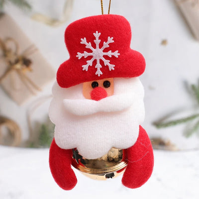 Christmas Tree Plush Ornaments Santa Claus Snowman Holiday Decorations