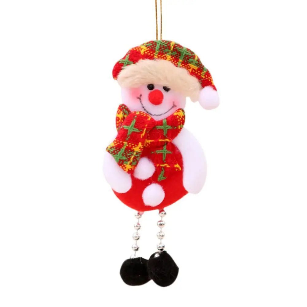 Christmas Tree Plush Ornaments Santa Claus Snowman Holiday Decorations