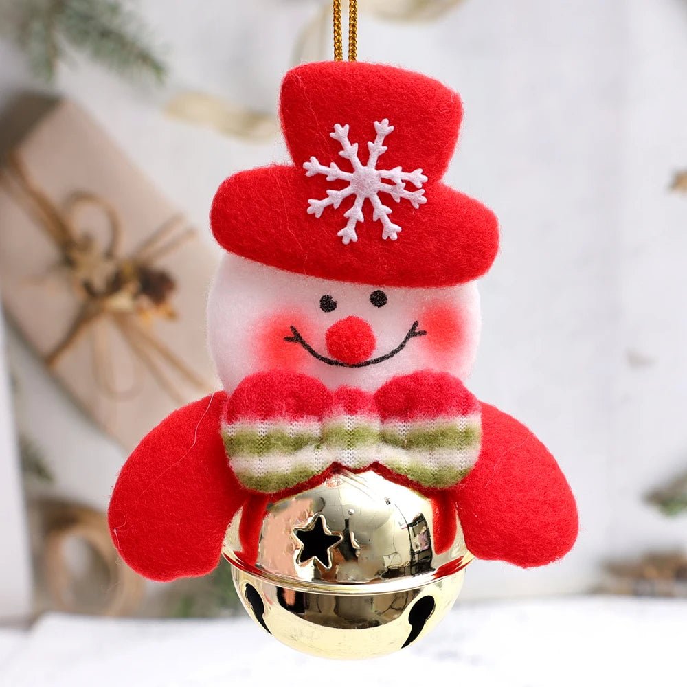 Christmas Tree Plush Ornaments Santa Claus Snowman Holiday Decorations
