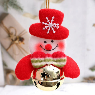 Christmas Tree Plush Ornaments Santa Claus Snowman Holiday Decorations