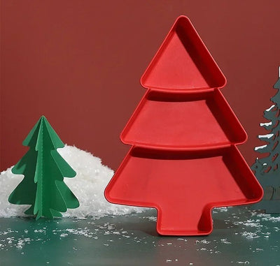 Christmas Tree Snack Plate For Candy Nuts Fruits And Desserts