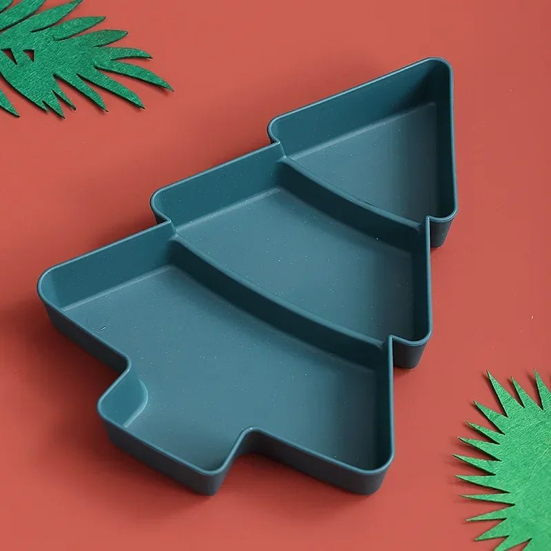 Christmas Tree Snack Plate For Candy Nuts Fruits And Desserts
