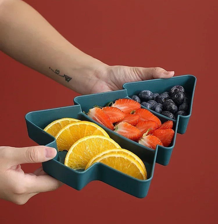 Christmas Tree Snack Plate For Candy Nuts Fruits And Desserts