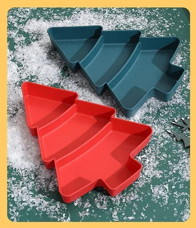 Christmas Tree Snack Plate For Candy Nuts Fruits And Desserts
