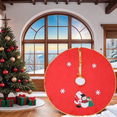 Christmas Tree Skirt Decorative Mat For Indoor And Outdoor Use