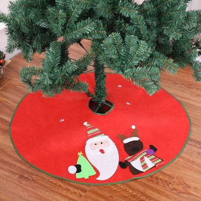 Christmas Tree Skirt Decorative Mat For Indoor And Outdoor Use