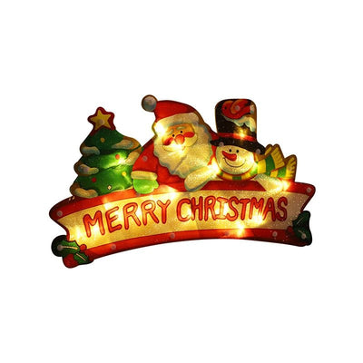 Christmas Window Hanging Lights Battery Operated Indoor Outdoor Decorations