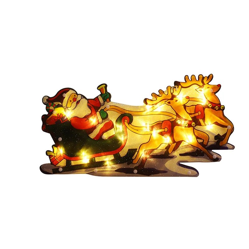 Christmas Window Hanging Lights Battery Operated Indoor Outdoor Decorations