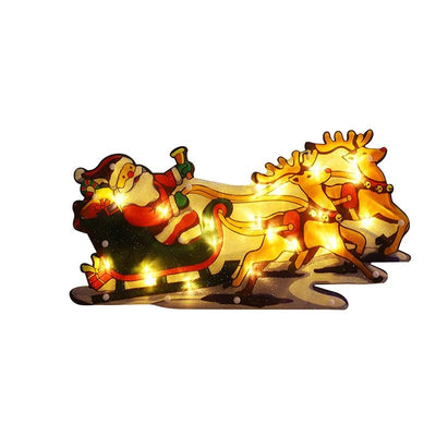 Christmas Window Hanging Lights Battery Operated Indoor Outdoor Decorations