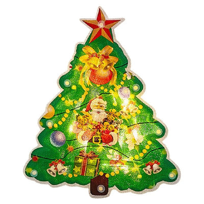 Christmas Window Hanging Lights Battery Operated Indoor Outdoor Decorations