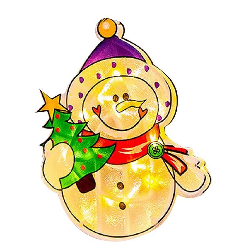 Christmas Window Hanging Lights Battery Operated Indoor Outdoor Decorations