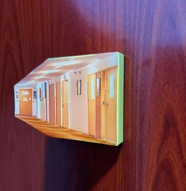 3D Wooden Wall Lamp LED Vision Lights Fun Action Figure Night Light