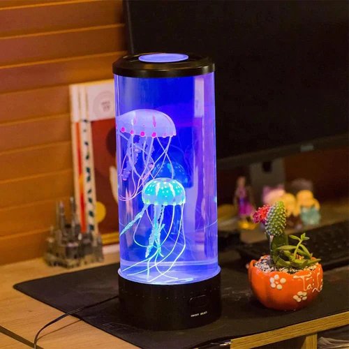 Color Changing Jellyfish Lamp LED Aquarium Table Night Light