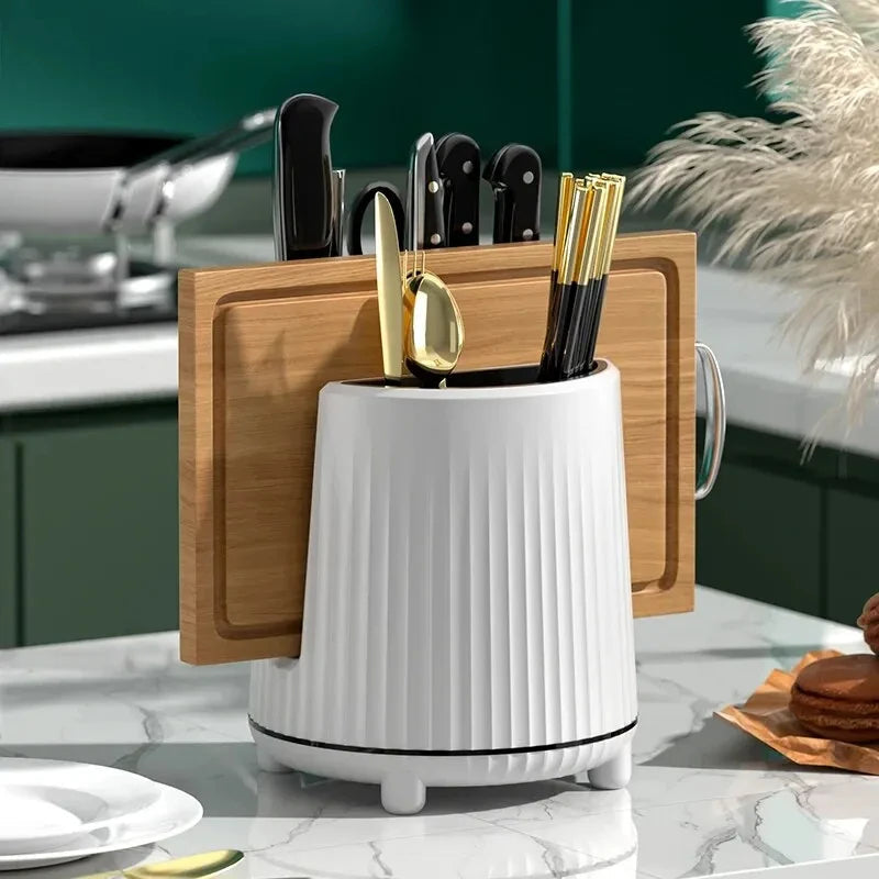 Rotating Knife Holder And Utensil Storage Organizer 360 Degree Spin