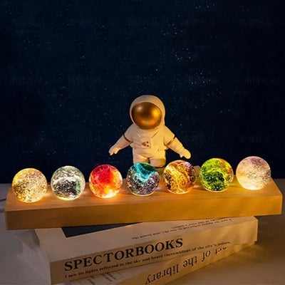 Colorful Crystal Ball 40mm Seven-Star Night Light Magical Décor