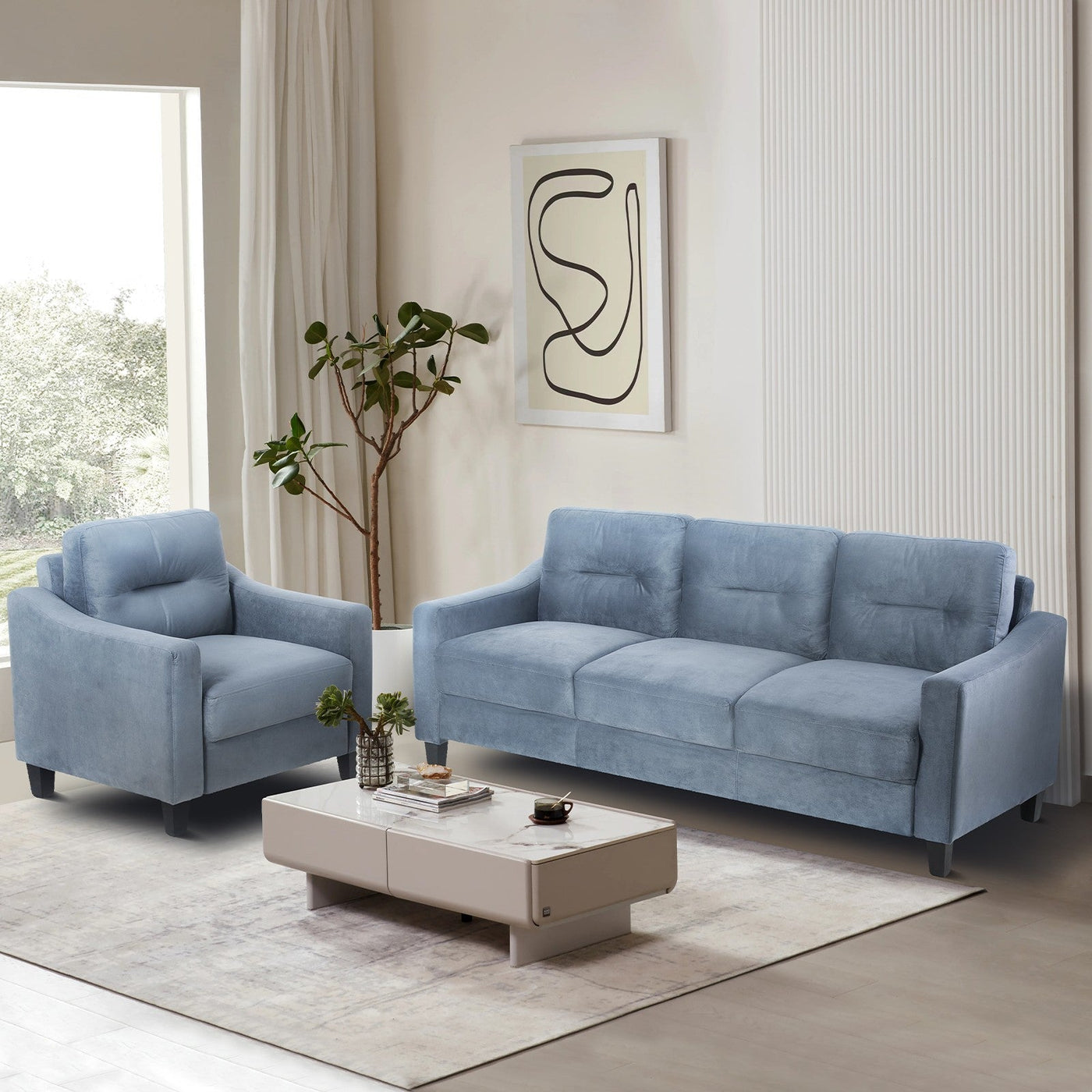 Comfortable Sectional Sofa For Living Room Bedroom Office Small Spaces