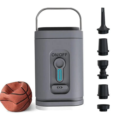 Electric Air Mattress Pump Mini Inflator With 5 Nozzles And Compressor