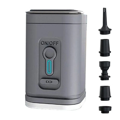 Electric Air Mattress Pump Mini Inflator With 5 Nozzles And Compressor