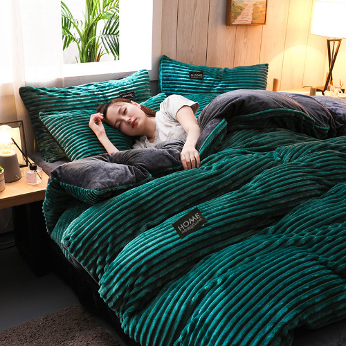 Corduroy Velvet Quilt Set Soft Plush Comfort Bedding Collection