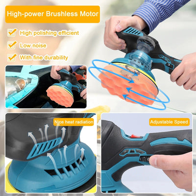 Cordless Car Buffer Polisher Efficient Auto Waxing And Polishing Tool