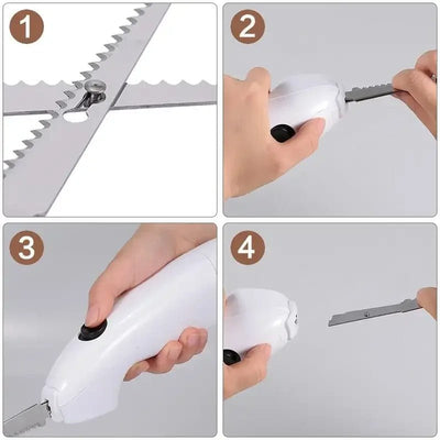 Cordless Rechargeable Electric Knife With Stainless Steel Blades Easy Slice