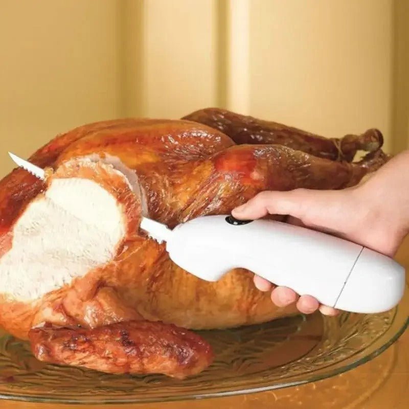Cordless Rechargeable Electric Knife With Stainless Steel Blades Easy Slice