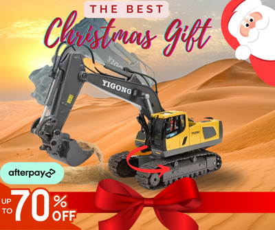 TinyBuilder RC Excavator Toy Durable Remote Control Construction Vehicle